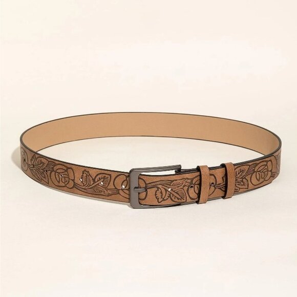 Belt with faux leather buckle - Picture 2 of 3